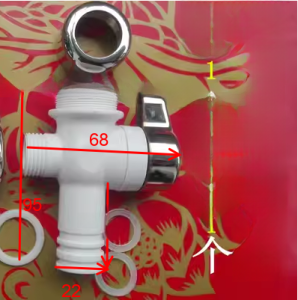 Electric Faucet Accessories Shower Cross over Sub Nozzle Hose Shower Adapter 3-Way 2-Use Water Distributor 22mm