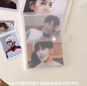 สมุดอัลบั้มสติกเกอร์ สําหรับตกแต่งเล็บ มี 2สี ใส ชมพู 24 ล้านมาส