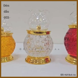 Đèn dầu Lưu ly đèn thờ pha lê 055 - Tâm kinh bát nhã - Đồ thờ Bình An - Decor Phong thủy