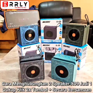 ERRLY X09 Speaker Bluetooth Wireless Speakers Portable X-09 Hi-Fi Audio Bass Speker TWS 2 IN 1 + Stand Phone