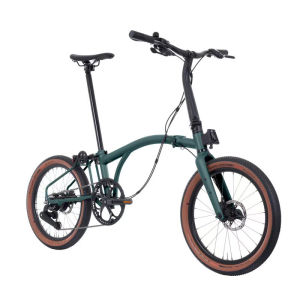 Imported from UK Folding Bicycle Forest Green 20 inches 8 Speed
