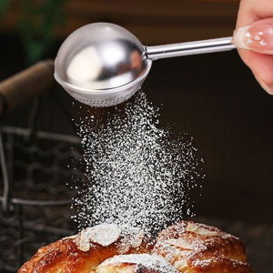 Powdered Sugar Sieve Cocoa Powder Duster Sifter Flour Sieve Icing Sugar Baking Sieve Spice Sprinkle Sugar Filter Dusting Baking Tools