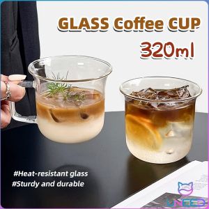 Need Transparent Glass Cup Coffee Mug Heat Resistant Cup Milk Cup Coffee Glasses 320ml