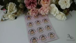 60Pcs Stiker Terima Kasih Wanita Stars Girl Order Lagi TY046