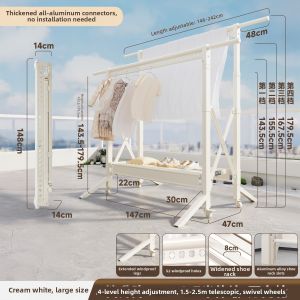 MINGZHI | Folding Indoor/Outdoor Clothing Racks for Home Use
