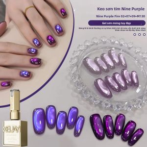 Bộ Sơn Gel Móng Mắt Mèo Tím XEIJAYI 4 Chai 15ML Bán Vĩnh Cửu Sử Dụng Đèn UV/LED Bộ Dụng Cụ Làm Móng Nghệ Thuật Tự Làm Tại Nhà