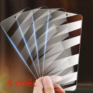 4 Miếng Dán Bảo Vệ Màn Hình Kính Cường Lực Cho Xiaomi Redmi Note 10/9 Pro/8/7 Poco X3 M3 X3 Pro NFC F3 Full Cover HD Clear Protective Film