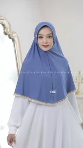 Jilbab Instan Bergo Syamilah Renda Picot Bahan Jersey Barbara