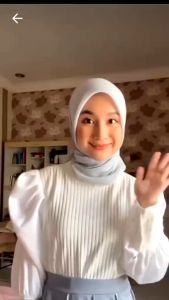 KELLEN PUFF SLEEVE TOP MIX SATEN / BLOUSE WANITA KOREAN STYLE / BLOUSE LENGAN BALLON