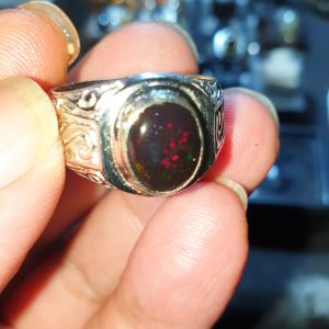 cincin batu kalimaya black opal banten