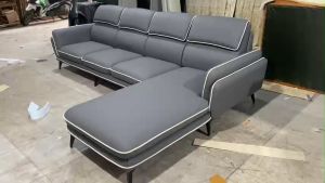 Sofa Góc L Bọc Da Cao Cấp Phong Cách Bắc Âu Hiện Đại  Sang Trọng