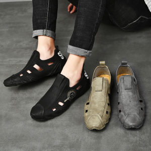 ORNGMALL New Summer Men Soft Leather Casual Shoes Luxury Fashion Soft Loafers Moccasins Breathable Non-Slip Driving Shoes Big Size 38-48