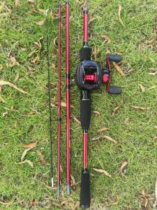 DEUKIO | DEUKIO Fishing Rod and Reel Combo Set 1.8m Carbon Fiber Casting Rod and 7.1:1 Gear Ratio Reel Max Drag 8kg Baitcaster Combo