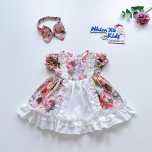 Váy Lụa Hoa Bèo Bé Gái 4 Đến 28kg Chất Lụa Mềm Mát [V020]