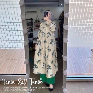 Setelan Wanita | Tunik Wanita | One Set Fania | Super Cantik | Bahan Premium