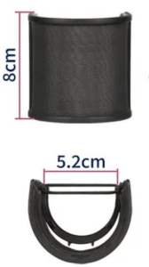 Màng lọc âm 3 lớp cao cấp có mút Chữ U Pop Shield Cho Micro Thu Âm Mic Livestream Microphone Pop Filter