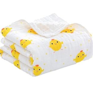 Newborn Baby Swaddling Quilt Pure Cotton Gauze Baby Bath Towel Newborn Soft Gro-Bag Cotton Small Quilt High Density Babys Blanket