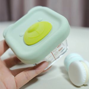 Hộp thủy tinh có nắp đựng thức ăn dặm cháo cho bé có chia vạch 170ml -HAUSE