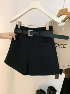 High-Waist Wide-Leg Casual Trousers for Women Short Summer Trousers Plus Size Plump Womens Clothing Polyester Fiber