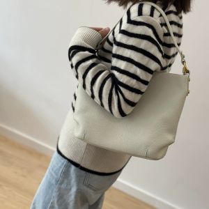BeeGreen Women Soft Genuine Leather Shoulder Bag Daily Commuter Underarm Bag Versatile Bucket Bag