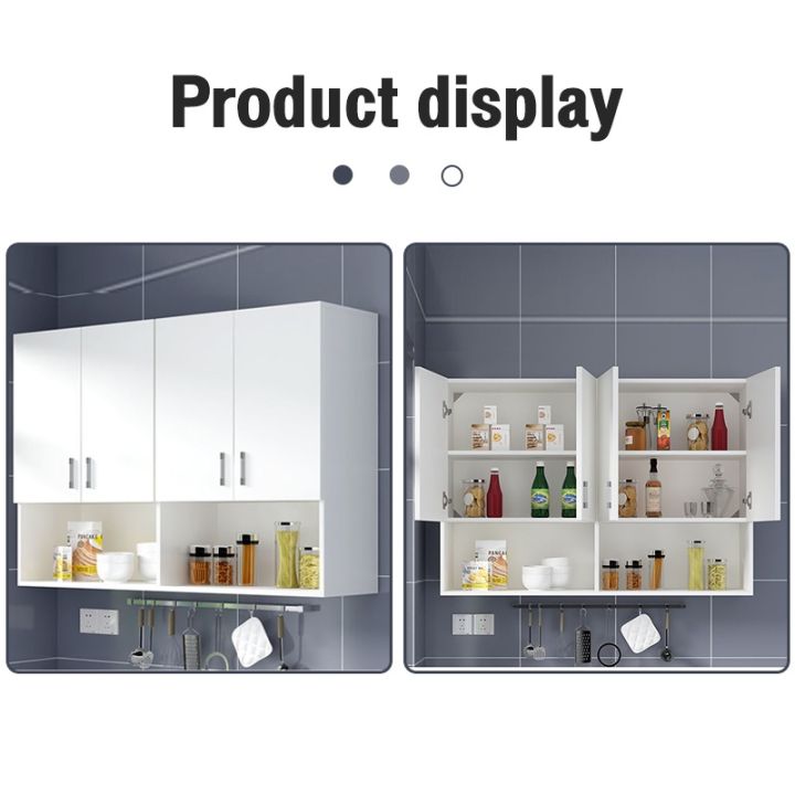 EXINHOME Kitchen Hanging Cabinet Wall Balcony Bedroom Mounted Storage
