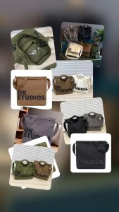 Korean Chic Canvas Crossbody Bag for Women with Logo Print - Versatile Campus Shoulder Tote