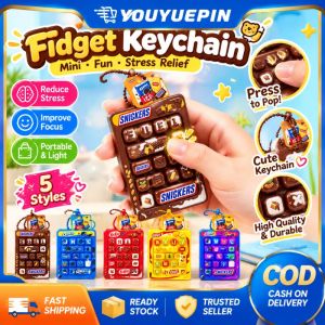Youyuepin 14 Key Fidget Keychain đèn RGB lên rung cảm giác cơ học Bàn phím mini đồ chơi giảm căng thẳng cho trẻ em người lớn Ba lô Mặt dây chuyền Quà Tặng