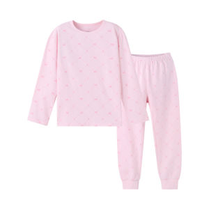 Annil Childrens Underwear Set Autumn Cotton Blend Home Clothes Print Base Layer Innerwear for Boys And Girls Warm Home Wear