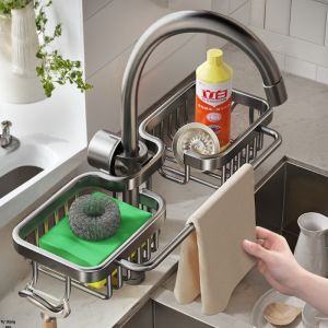 Kệ Treo Chậu Rửa cho Bọt Biển và Khăn Lau Bát