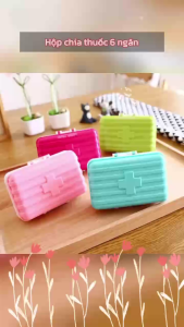 Hộp Chia Thuốc Mini 6 Ngăn | Hộp Đựng Đa Năng Nhỏ Gọn | Vali Mini Dễ Thương | Đựng Thuốc Phụ Kiện | Giao Ngẫu Nhiên