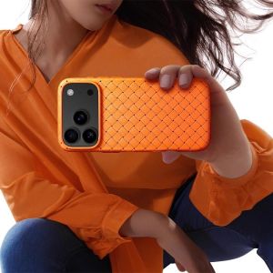 Heat Dissipation Breathable Fashionable Woven DesignNon-Slip Soft TPU Shockproof Protective Case Cover for iPhone 17 Pro Max Air 16 Pro Max 16E 15 Plus 14 Pro 13 12 11