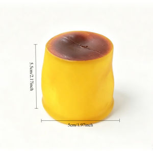 Caramel Pudding Handmade Squishy Ball Crispy Crunch Sound Moldable Building Block Squeeze Fidget Toy Stress Relief Sensory Toy