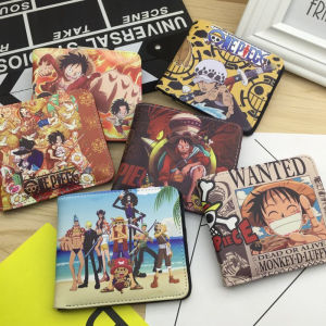 New New Arrival One Piece Wallet K-style Youth Kids Student Cartoon Anime Foldable Short Wallet Luffy Zoro