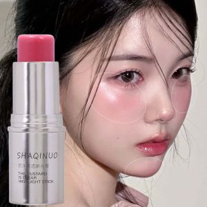 Milk Jelly Clear Highlight Stick Glitter Face Contour Illuminator Lasting Blush Check Makeup Shimmer Highlighter Face Cosmetics