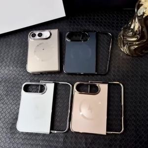 AG Nano Electroplating for Magsafe Case for iPhone Duo 18 Fold Lightning Logo Bumper Front Rear Magnetic Cover for iPhone DUO