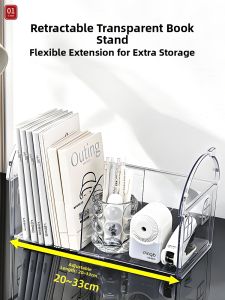 Adjustable Desktop Acrylic Bookshelf Organizer