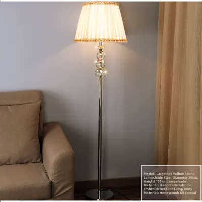 SIQUN | Remote Control Touch Dimmable Modern Minimalist Crystal Pendant Beaded Curtain Floor Lamp
