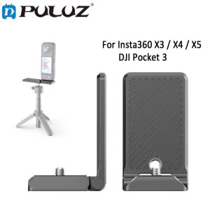 For Insta360 X4 / X5 / DJI Pocket 3 Foldable Magnetic Mount Base L Bracket พับฐานแม่เหล็ก 1/4 สกรู ยึดกล้อง เม้าท์รูปตัวแอล