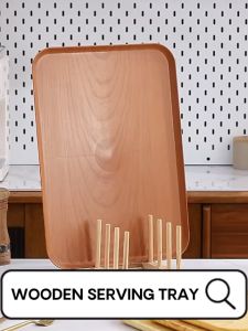 Ready Stock Thickened Wooden Serving Tray Food Plate Cake Dessert Bread Bakery Tea Coffee Cafe Restaurant Office Fruit Mug Cup Household Kitchen Accessories Tableware Dishware Durable Multifunctional Use Rectangular Japanese Decoration Server Platter