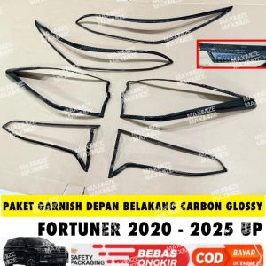 Paket Garnish Depan Belakang All New Fortuner 2020 2024 2025 Carbon Glossy