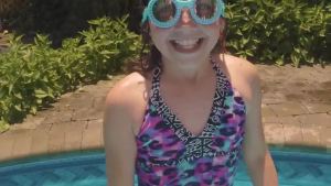 Bling 2O Girls Pink Donut Swimming Goggles with UV Protection (Ages 3+ up) - Latex-Free 100% Silicone Material - Includes Anti-Fog & UV Protection - Hard  Cover & Adjustable Nose Piece