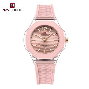 Naviforce | NF6109 NAVIFORCE Women Stylish Watch 5ATM Water Resistance Silicone Strap Date Display Night Illumination Ladies Classic Watch