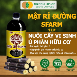 Mật Rỉ Đường Ủ Phân Bón Hữu Cơ Greenhome Sfarm Chai 1lít Ủ Dịch Chuối Nuôi Cấy Vi Sinh Ủ Phân Ủ Rác
