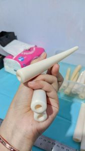 Once pipa padutan tulang sapi bulat model pucukan super putih