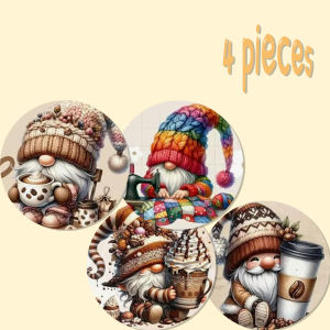 4-piece set - wooden placemat anti slip and heat-resistant desktop protection dining table decoration restaurant gift