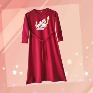Gamis Cantik Anak Perempuan Usia 2-9 Tahun Mixue Two Bahan Babyterry