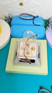 Kacamata Minus Wanita & Pria Lensa Bluery Anti Radiasi Frame Titanium Free Box & Lap