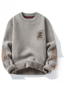 ROMON | Lormen Mens Fleece Lined Round Neck Knitwear Thick Warm Base Layer Shirt Fashionable Autumn Winter New Arrival