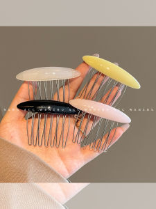 WENZHU | Pure Color Cellulose Acetate Oval Shape Back of Head Stray Hair Fixer Hair Accessories