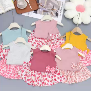 Váy Nơ Công Chúa Mix Màu Dễ Thương Cho Bé